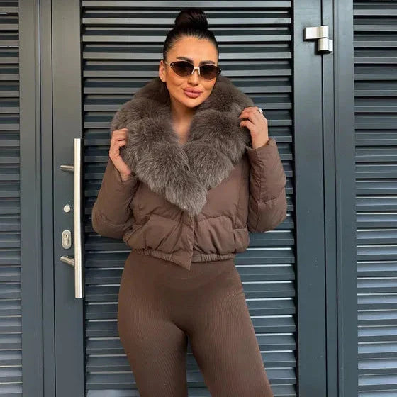 Brit & Boho™ | Aisha Puffer Jacket with Fur - Brit & Boho | Fashion & Boutique