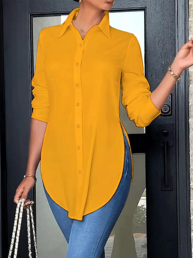 Brit & Boho™ I Camila Split Button Front Shirt Brit & Boho | Fashion & Boutique