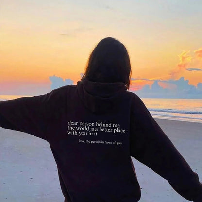 Brit & Boho™ I Dear Person Behind Me' - Positivity Hoodie Brit & Boho | Fashion & Boutique