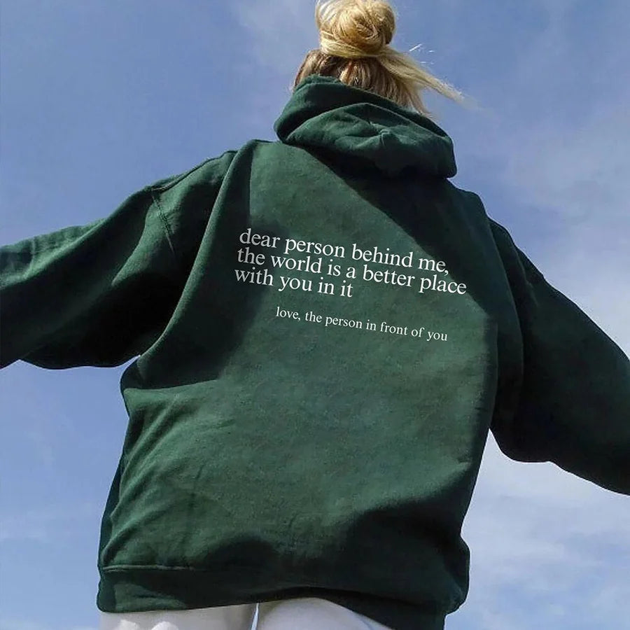 Brit & Boho™ I Dear Person Behind Me' - Positivity Hoodie Brit & Boho | Fashion & Boutique