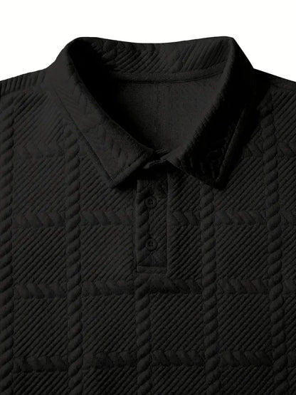 Brit & Boho™️ | Liam Casual Geometric Knit Polo Shirt Brit & Boho | Fashion & Boutique