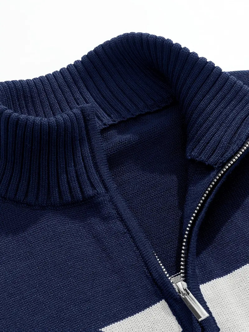 Brit & Boho™️ | The Luxe Colorblock Quarter Zip Brit & Boho | Fashion & Boutique