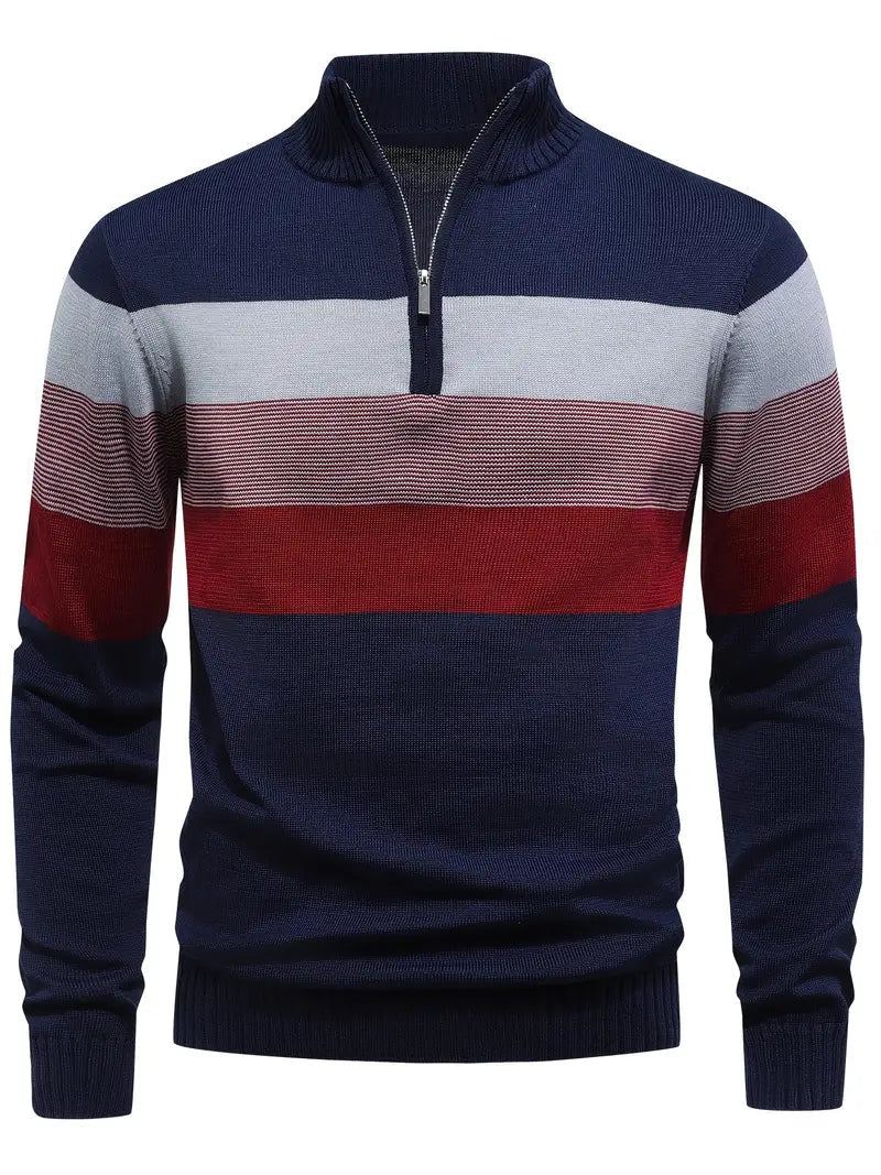 Brit & Boho™️ | The Luxe Colorblock Quarter Zip Brit & Boho | Fashion & Boutique