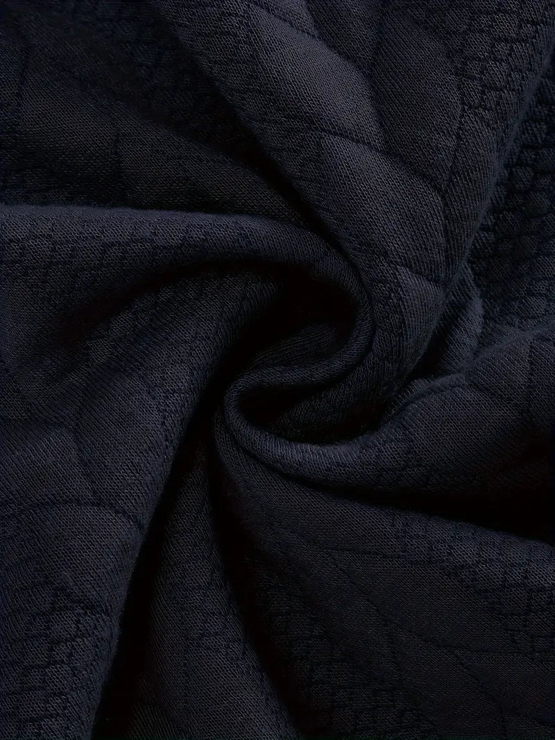 Brit & Boho™️ | Casual Jacquard Quarter-Zip Pullover Brit & Boho | Fashion & Boutique