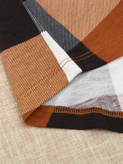 Brit & Boho™ I Dally Plaid Color Block Blouse Brit & Boho | Fashion & Boutique