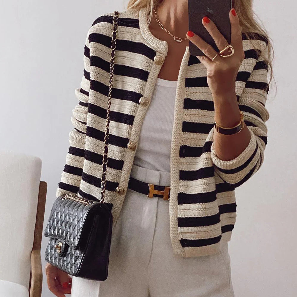 Brit & Boho™ I Sunshine Striped Cardigan with Long Sleeves Brit & Boho | Fashion & Boutique