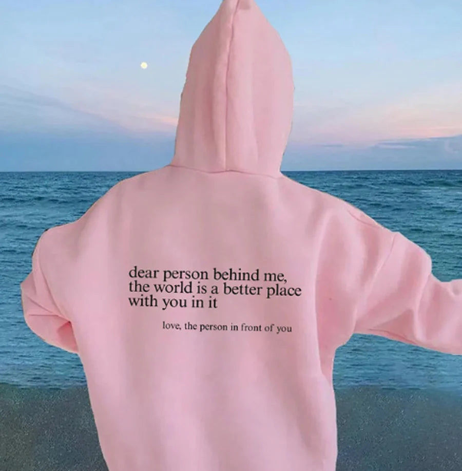Brit & Boho™ I Dear Person Behind Me' - Positivity Hoodie Brit & Boho | Fashion & Boutique