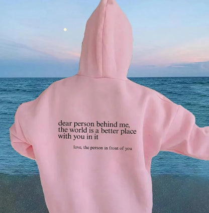 Brit & Boho™ I Dear Person Behind Me' - Positivity Hoodie Brit & Boho | Fashion & Boutique