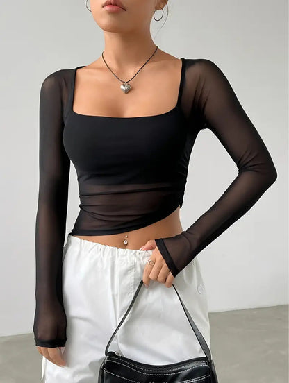 Brit & Boho™ I Shayne Women Regular Fit Square-Neck Crop Top Brit & Boho | Fashion & Boutique