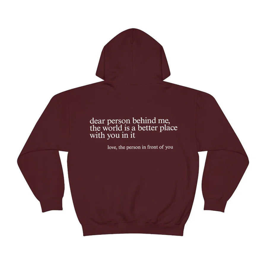 Brit & Boho™ I Dear Person Behind Me' - Positivity Hoodie Brit & Boho | Fashion & Boutique