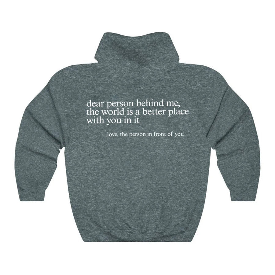 Brit & Boho™ I Dear Person Behind Me' - Positivity Hoodie Brit & Boho | Fashion & Boutique