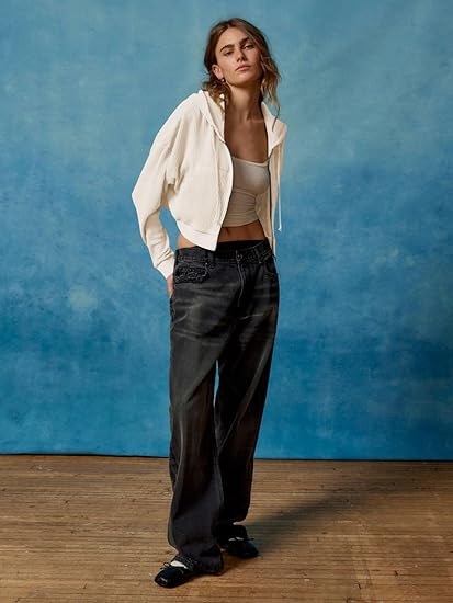 Brit & Boho™ I Pauline Crop Zipper Hoodie Brit & Boho | Fashion & Boutique