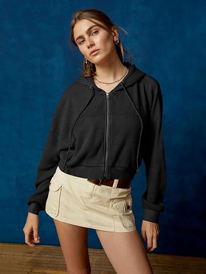 Brit & Boho™ I Pauline Crop Zipper Hoodie Brit & Boho | Fashion & Boutique