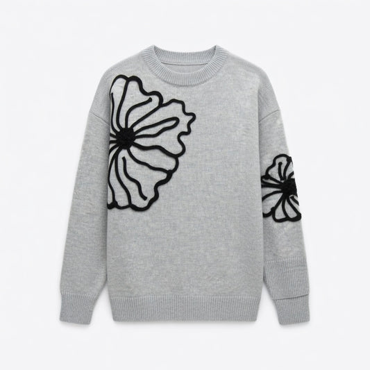 Brit & Boho™ | Amelia 3D Detailing Sweater