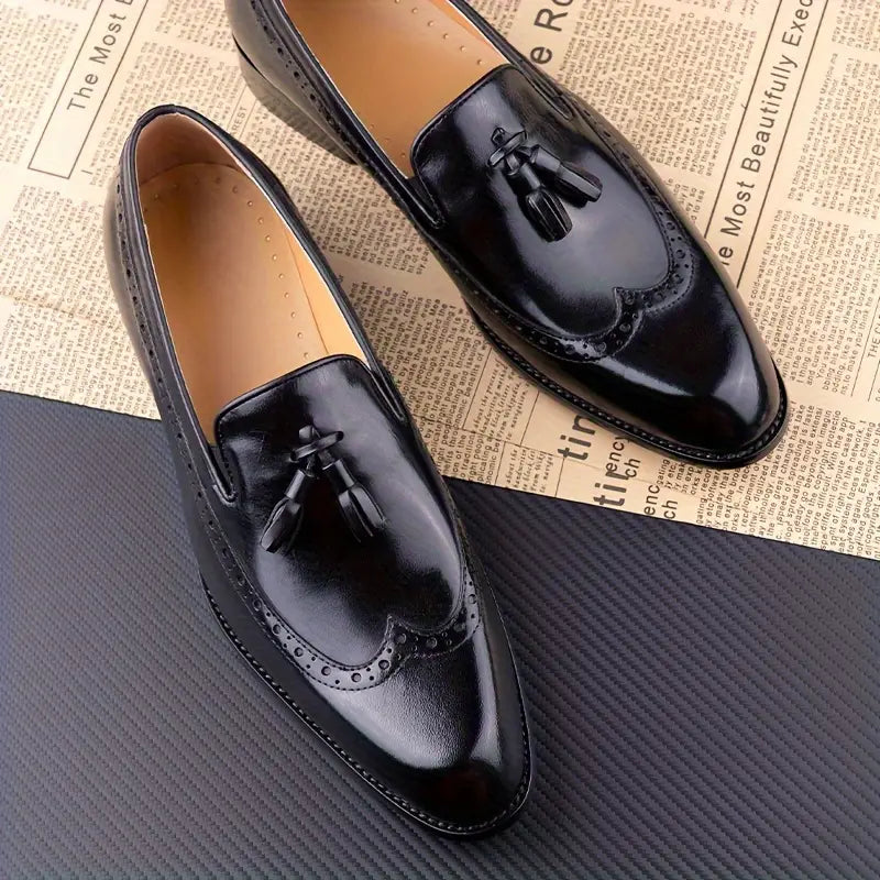 Brit & Boho™️ | Men's Retro Wingtip Tassel Shoes Brit & Boho | Fashion & Boutique
