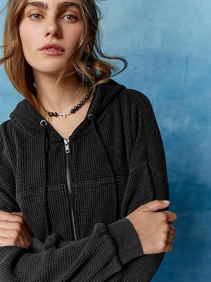 Brit & Boho™ I Pauline Crop Zipper Hoodie Brit & Boho | Fashion & Boutique