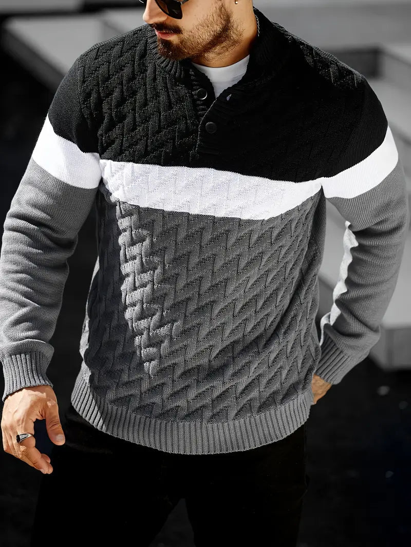 Brit & Boho™️ | The Atlas Henley Knit Pullover Brit & Boho | Fashion & Boutique