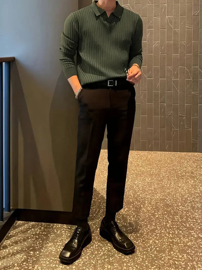 Brit & Boho™️ | Ribbed Knit Pullover Shirt Brit & Boho | Fashion & Boutique