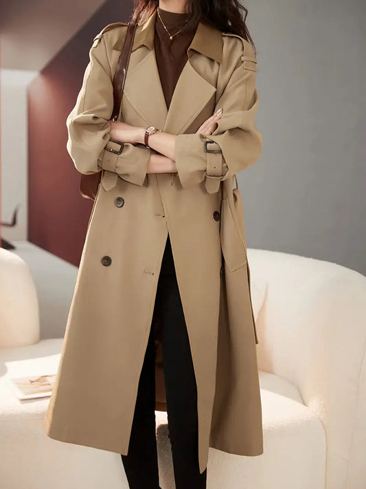 Brit & Boho™ I Cherry Double-Breasted Trench Coat Brit & Boho | Fashion & Boutique