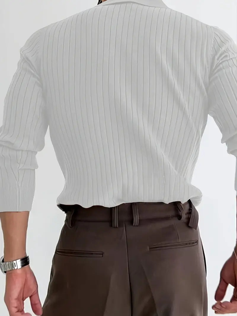 Brit & Boho™️ | Ribbed Knit Pullover Shirt Brit & Boho | Fashion & Boutique