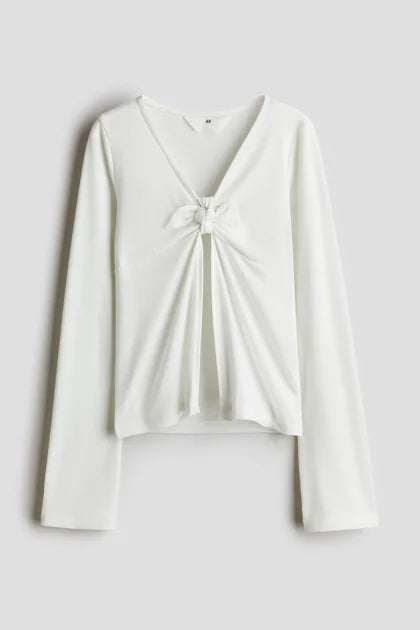 Brit & Boho™ I Eden Tie front long sleeve top Brit & Boho | Fashion & Boutique