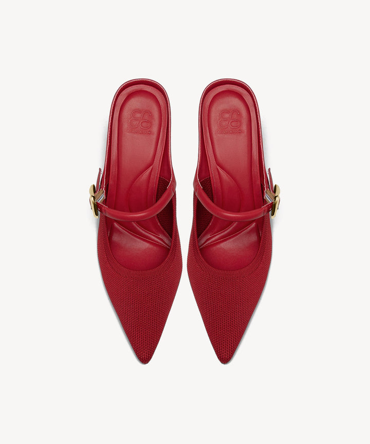 Brittanny Pointed Toe Heeled Mule