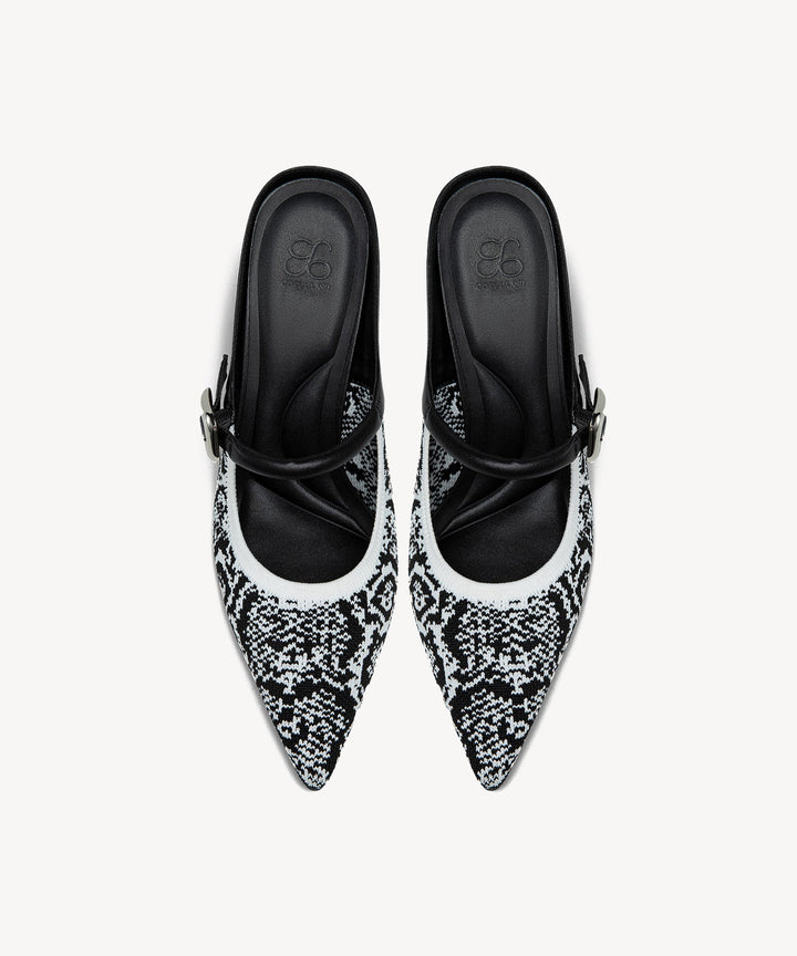 Brittanny Pointed Toe Heeled Mule