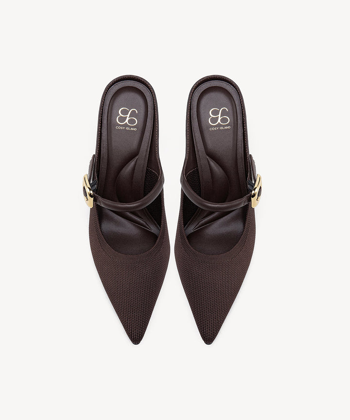 Brittanny Pointed Toe Heeled Mule