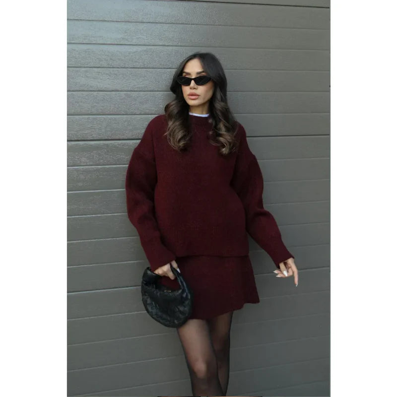 Brit & Boho™ | Knit Skirt Set Brit & Boho | Fashion & Boutique