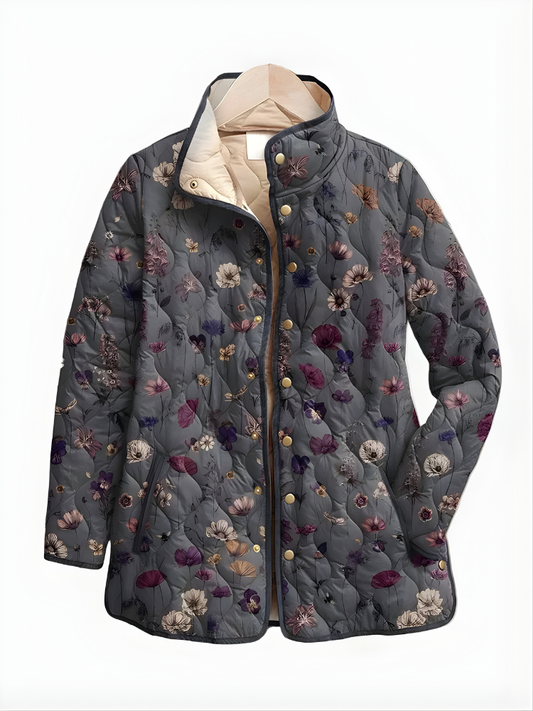 REINA™ | Quilted Jacket with Vintage Floral Print