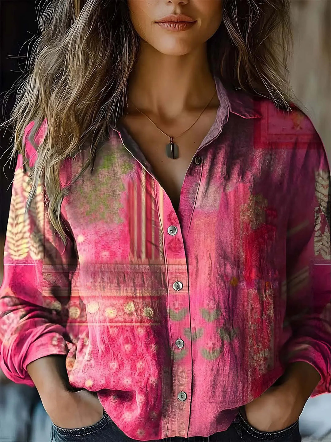 Martha™️ Button-Up Blouse: