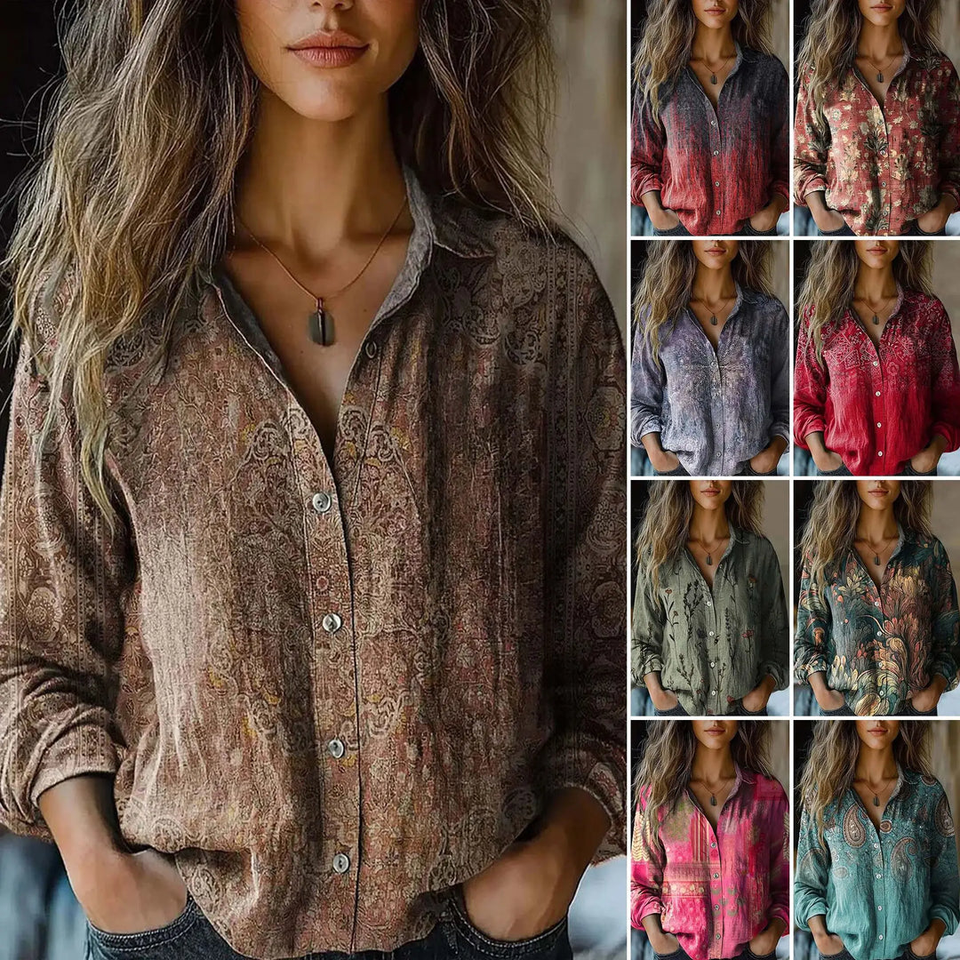 Martha™️ Button-Up Blouse: