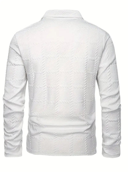 Brit & Boho™️ | Liam Casual Geometric Knit Polo Shirt Brit & Boho | Fashion & Boutique