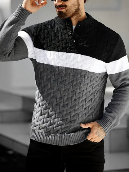 Brit & Boho™️ | The Atlas Henley Knit Pullover Brit & Boho | Fashion & Boutique