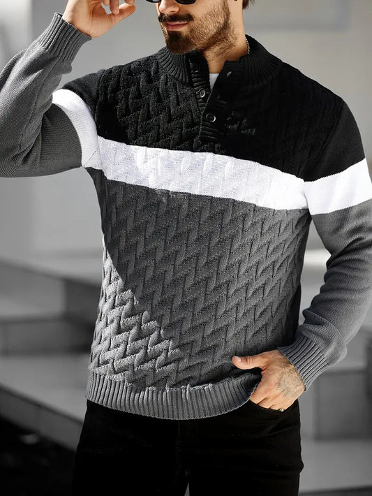 Brit & Boho™️ | The Atlas Henley Knit Pullover Brit & Boho | Fashion & Boutique