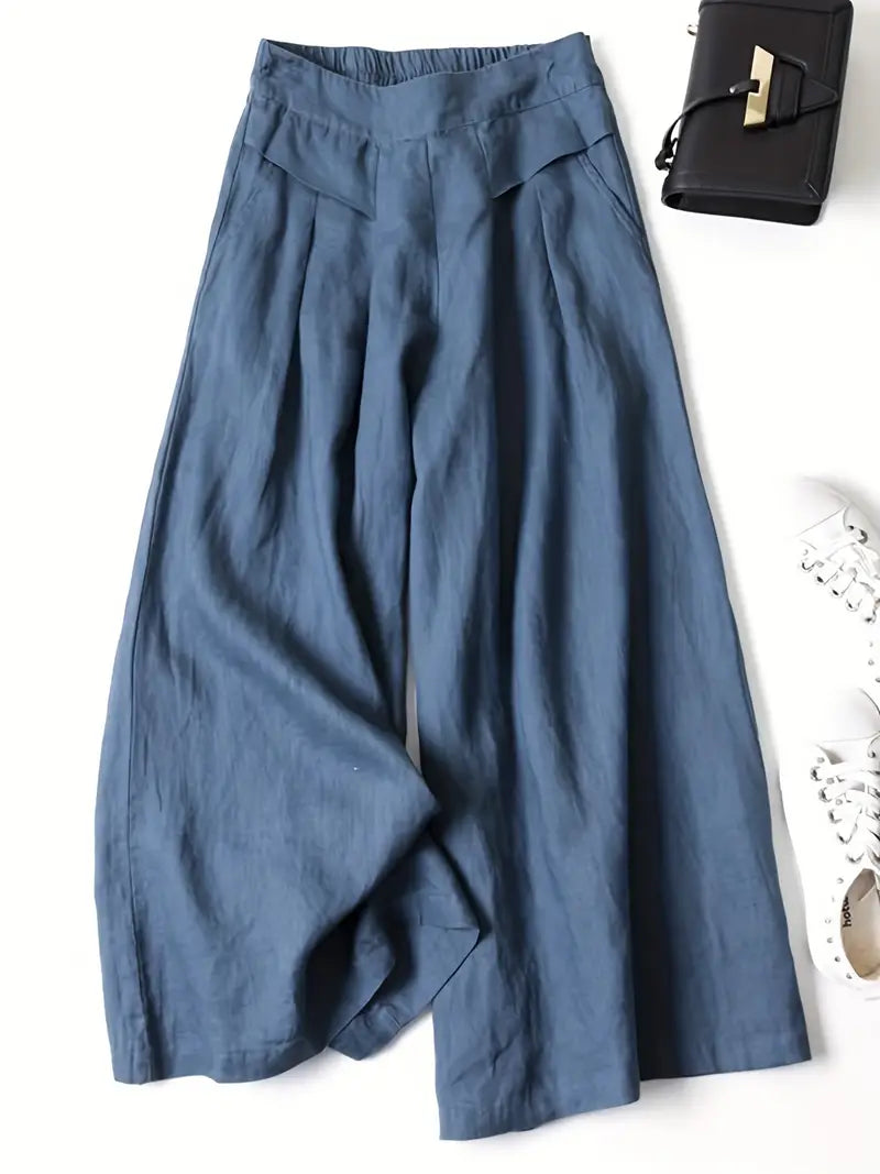 Brit & Boho™ I Gennie Solid Wide Leg Pants Brit & Boho | Fashion & Boutique