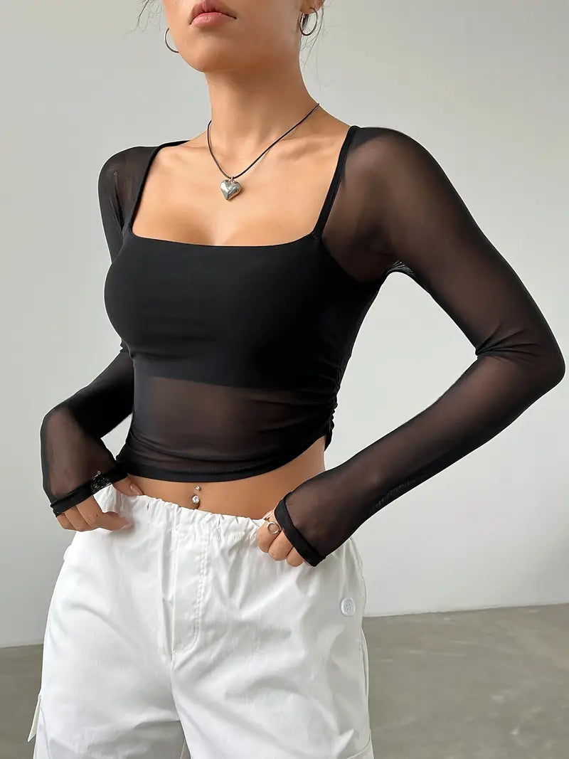 Brit & Boho™ I Shayne Women Regular Fit Square-Neck Crop Top Brit & Boho | Fashion & Boutique