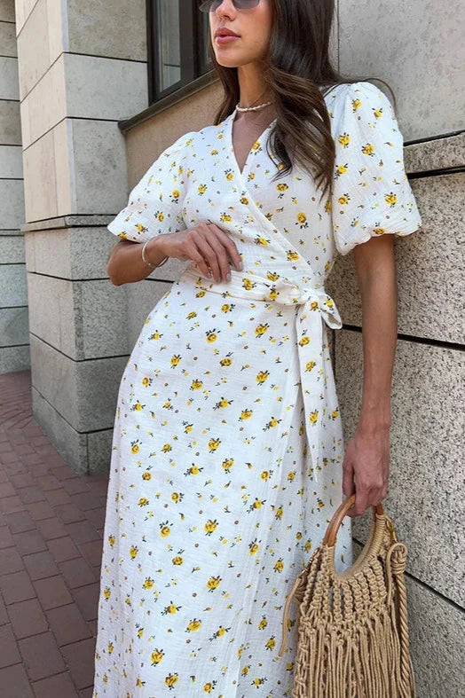 Brit & Boho™️ Aria I Cotton Floral Midi Dress Brit & Boho | Fashion & Boutique
