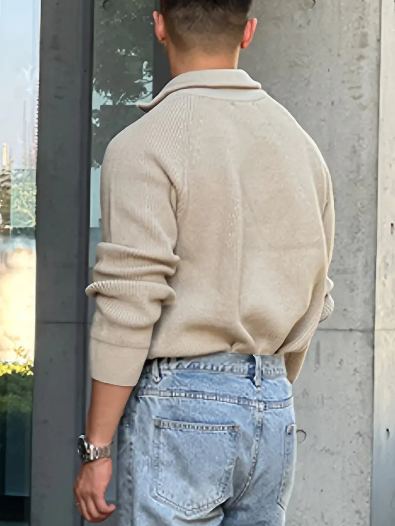 Brit & Boho™️ | Ethan Classic Knit Zipper Brit & Boho | Fashion & Boutique