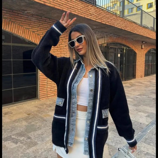 Brit & Boho™ | Amira Denim Patchwork Cardigan - Brit & Boho | Fashion & Boutique