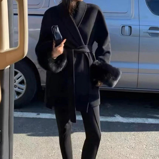 Brit & Boho™ | Alessia Fur Trench Coat - Brit & Boho | Fashion & Boutique