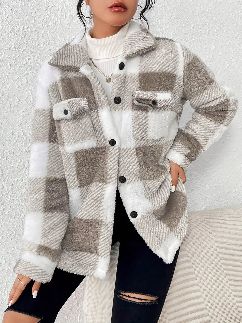 Brit & Boho™ I Momshie Elegant Plush Winter Jacket Brit & Boho | Fashion & Boutique