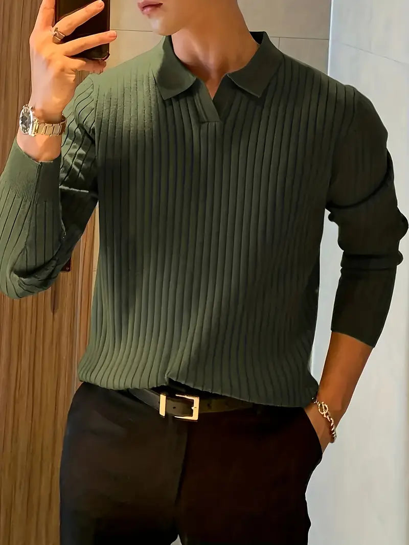 Brit & Boho™️ | Ribbed Knit Pullover Shirt Brit & Boho | Fashion & Boutique