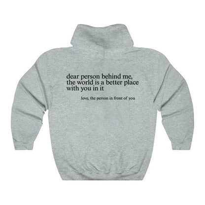 Brit & Boho™ I Dear Person Behind Me' - Positivity Hoodie Brit & Boho | Fashion & Boutique