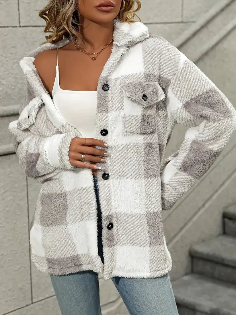 Brit & Boho™ I Momshie Elegant Plush Winter Jacket Brit & Boho | Fashion & Boutique