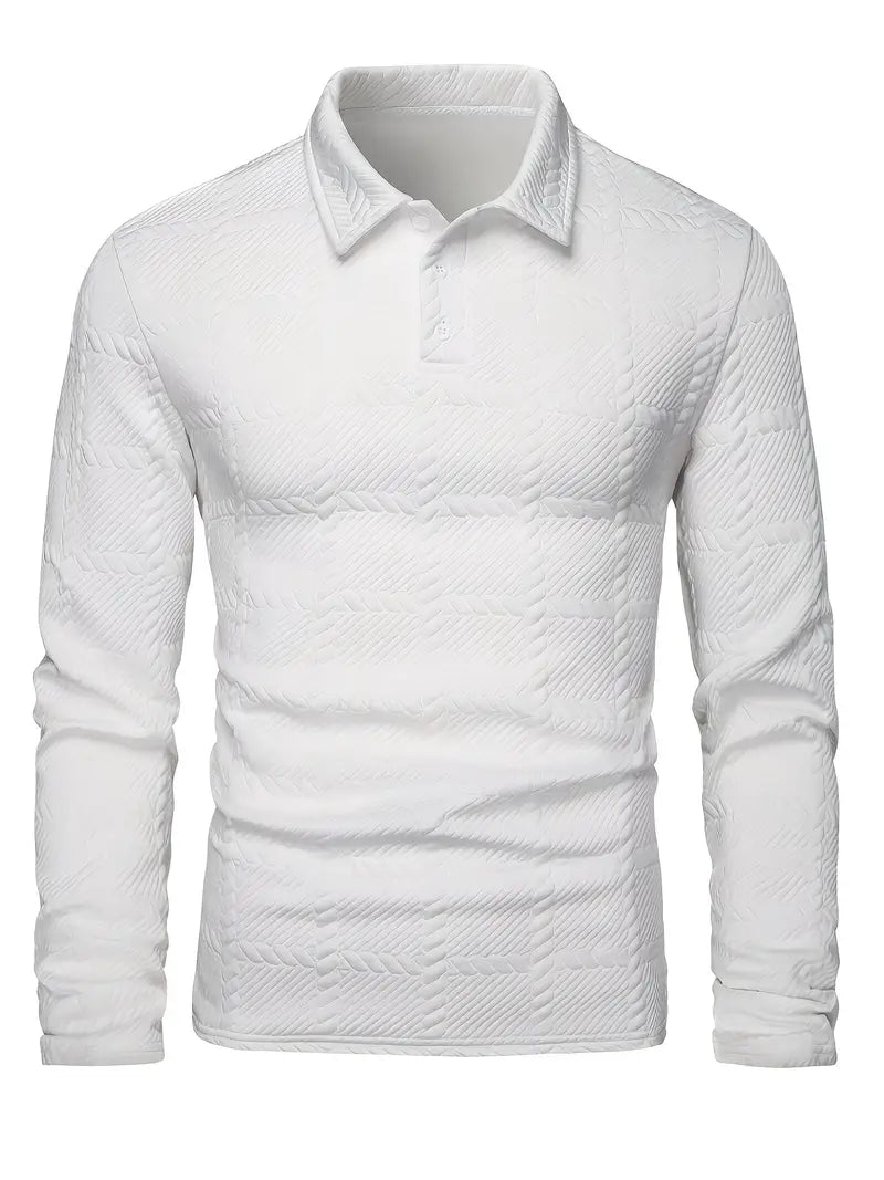 Brit & Boho™️ | Liam Casual Geometric Knit Polo Shirt Brit & Boho | Fashion & Boutique