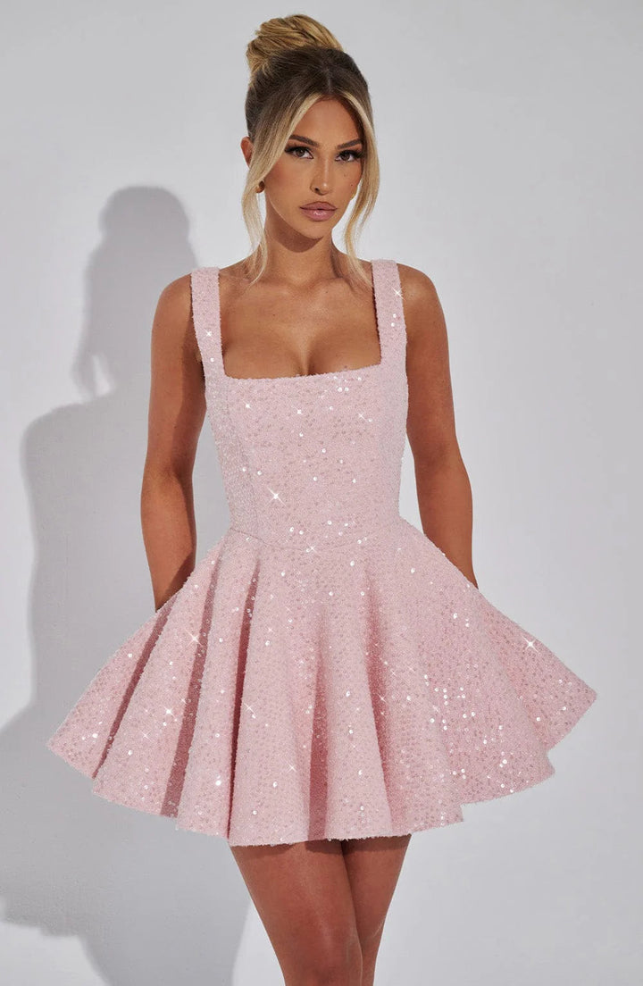 Brit & Boho™ I Hazel Mini Blush Dress Brit & Boho | Fashion & Boutique