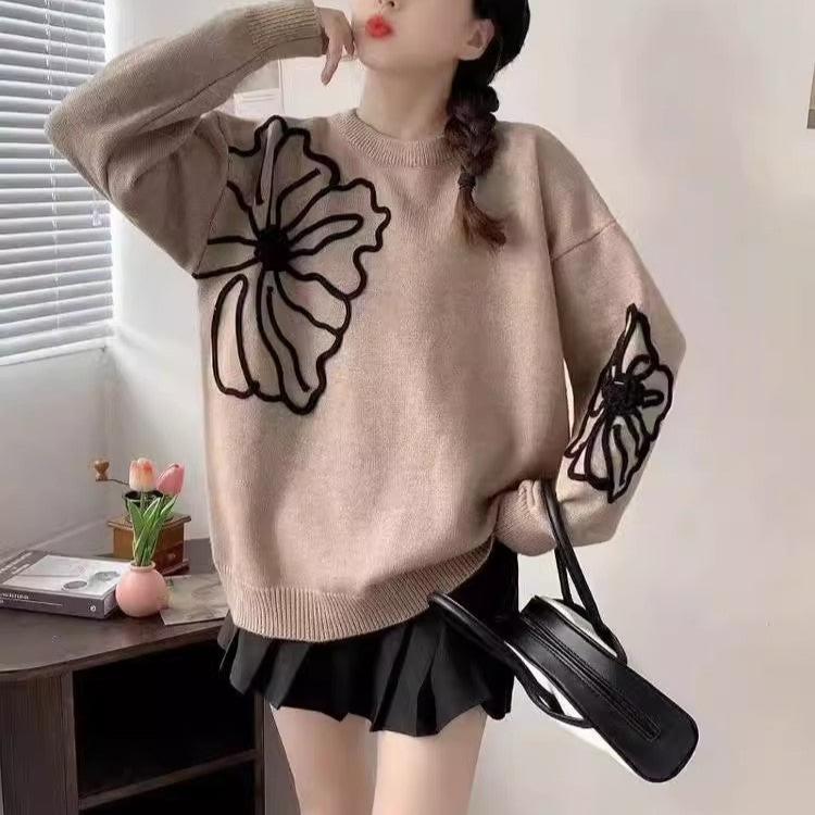 Brit & Boho™ | Amelia 3D Detailing Sweater - Brit & Boho | Fashion & Boutique