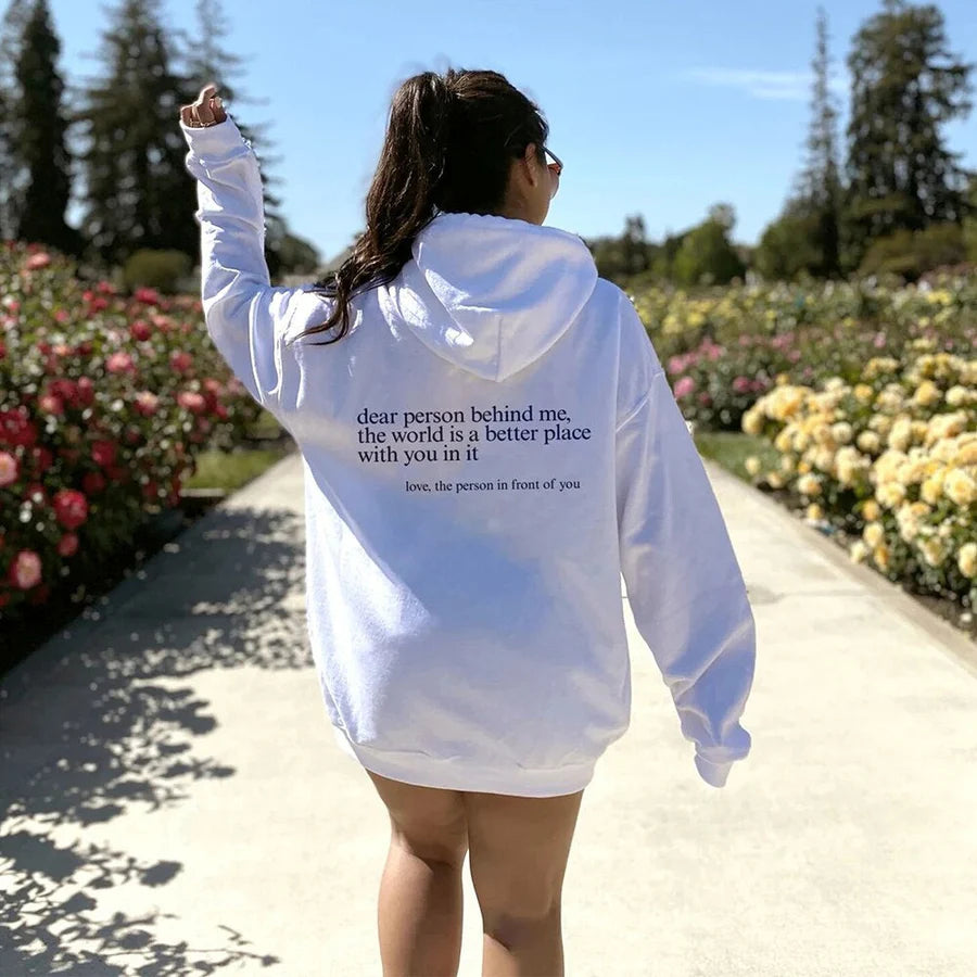 Brit & Boho™ I Dear Person Behind Me' - Positivity Hoodie Brit & Boho | Fashion & Boutique