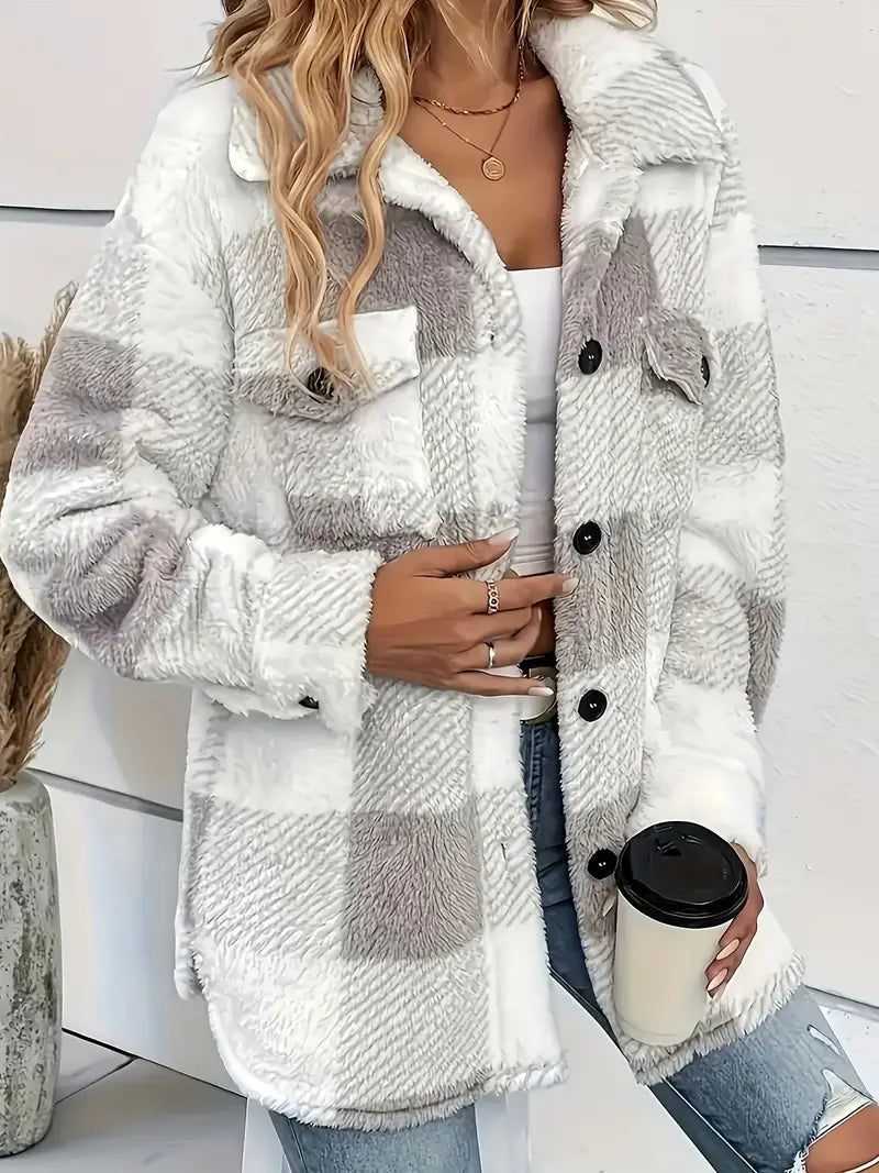 Brit & Boho™ I Momshie Elegant Plush Winter Jacket Brit & Boho | Fashion & Boutique